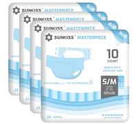 SUNKISS MASTERPIECE Couches Adultes avec Absorption Ultime, Culottes d’incontinence Jetables Unisexes pour Femmes et Hommes, Protection Pendant la Nuit, Bleu, Taille S/M, 40 Unités