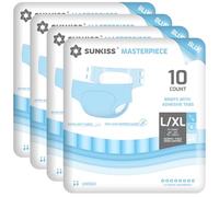 SUNKISS MASTERPIECE Couches Adultes avec Absorption Ultime, Culottes d’incontinence Jetables Unisexes pour Femmes et Hommes, Protection Pendant la Nuit, Bleu, Taille L/XL, 40 Unités