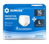 SUNKISS TrustPlus 16 culottes jetables absorbantes unisexes pour incontinence adulte - Taille L