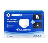SUNKISS TrustPlus Culottes Adultes pour Incontinence, Culotte Absorbante Adulte, Jetables pour Homme et Femme, Pull Up Diaper Pants, Contrôle des Odeurs, Anti-fuites, Unisexe, L, 16 Unités