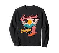 Sunkissed Cowgirl Western Vintage Art Graphique Sweatshirt