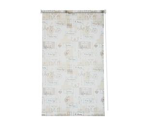 Sunl INES hwa10622 Traction latérale, lumière du Jour, PES Décor Paris, Beige/Blanc, 5 x 102 cm