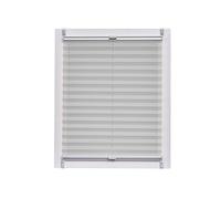Sunl INES Store plissé fabriqué en Allemagne, lumière du Jour, crêpes Uni Wohn-Guide Klemmfix, Argent Rail, 90 x 150 Gris, Plastique, Gris, 90 x 2.3 x 150 cm
