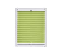 Sunl INES Store plissé fabriqué en Allemagne, lumière du Jour, crêpes Uni Wohn-Guide Klemmfix Rail, Blanc, 100 x 150, Plastique, Vert, 100 x 2.3 x 150 cm