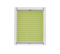 Sunl INES Store plissé fabriqué en Allemagne, lumière du Jour, echtc Rush Wohn-Guide Klemmfix, Argent Gris Rail, 130 x 150, Plastique, Vert, 130 x 2.3 x 150 cm