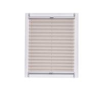 Sunl INES Store plissé fabriqué en Allemagne, lumière du Jour, echtc Rush Wohn-Guide Klemmfix, Argent Gris Rail, 80 x 150, Plastique, Naturel, 80 x 2.3 x 150 cm