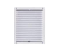 Sunl INES Store plissé fabriqué en Allemagne, lumière du Jour, echtc Rush Wohn-Guide Klemmfix, Argent Rail, 140 x 150, Plastique Gris, Blanc, 140 x 2.3 x 150 cm