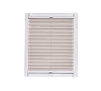 Sunl INES Store plissé fabriqué en Allemagne, lumière du Jour, echtc Rush Wohn-Guide Klemmfix, Rail, Blanche 90 x 150, Tissu, Naturel, 90 x 2.3 x 150 cm