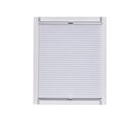 Sunl INES Store plissé nid d'abeille fabriqué en Allemagne, Argent, Klemmfix Système Rail, 80 x 220, Plastique Gris, Blanc, 80 x 2.3 x 220 cm