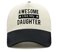 Sunlark Cadeau pour Papa de la Part de sa Fille, Papa Casquette Vintage pour Homme, Cadeau de Fête des Pères et d'anniversaire pour Les Papas, Casquette Baseball Génial comme ma Fille