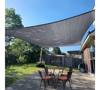 SUNLAX Voile d'ombrage rectangulaire pour extérieur, 2,4 x 3 m, Gris foncé (Gris) pour terrasse, pergola, Voile d'ombrage Anti-UV