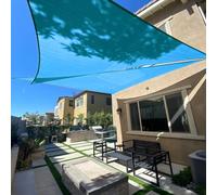 SUNLAX Voile d'ombrage Triangulaire Droit pour extérieur, 3 x 3 x 4 m, Bleu Turquoise pour extérieur, Couverture de pergola, Voile d'ombrage Anti-UV