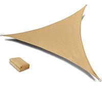 SUNLAX Voile d'ombrage Triangulaire pour extérieur, 3 x 3 x 3 m, Couleur Sable, pour terrasse, pergola, Voile d'ombrage Anti-UV
