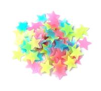Sunlera 50Pcs / Set 3cm 3D Glow étoiles Lumineuses fluorescentes Stickers muraux Enfants Stickers muraux Chambre Décoration