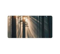 Sunlight Shines Into The Forest Tapis de souris Base en caoutchouc antidérapant Tapis de protection de bureau imperméable Grand tapis de clavier de jeu pour bureau, travail, maison, accessoire de