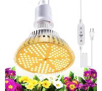 Sunlike Lampe LED pour plantes avec minuterie et système de suspension, minuterie 9H/12H/15H, 150 LED, lampe de croissance à spectre complet avec câble d'alimentation de 16,4 m, pour jardin, serre,