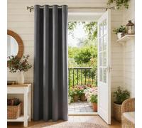 SUNLIMEI Rideau Occultant 120 x 140 cm Thermique Isolant Rideau Thermique UV Decoration, Luxurious Doux, 1Pièces pour Salon, Chambre à Coucher et Cuisine, Gris Foncé