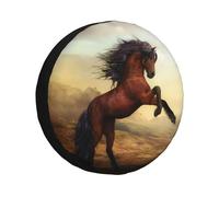 Sunlion Prancing Spare Opathy Cover,Accessoires De Protection De Roue De Voiture,Noir,Friesian,Jeep Pajero Horse,Suv,Montres,4x4 - Type 16 Inch #K
