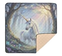 Sunlit Glade Pegasus Tapis de jeu en mousse souple pour l'intérieur et l'extérieur Non toxique pour nouveau-nés, bébés, nourrissons et tout-petits, 127 x 127 cm
