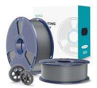 SUNLU 1KG*2 PL 2.0 Filament, Mise à niveau du filament PL Bundle | Résistance Améliorée, Plus Résistant et Plus Rapide, Bobine de 1kg, 2KG au total, Gris+Gris