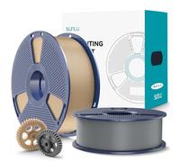 SUNLU 1KG*2 PL 2.0 Filament, Mise à niveau du filament PL Bundle | Résistance Améliorée, Plus Résistant et Plus Rapide, Bobine de 1kg, 2KG au total, Gris+Chêne