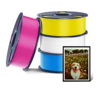 SUNLU 4KG PLA+2.0 Filament 1,75 mm, Mise à Niveau du Filament PLA+, Résistance Améliorée, Précision Dimensionnelle +/- 0,02mm, Bobine de 1kg, 4KG au Total, CMYK(Blanc+Magenta+Jaune+Cyan)
