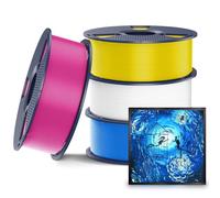 SUNLU CMYK Lithophane PLA Filament 1.75mm, 4kg 3D Printer Filament Bundle, Compatible with AMS and Regular FDM 3D Printers, 4kg in Total, 1kg per Spool, 4 Packs, 4 Colors, White+Cyan+Magent Yellow