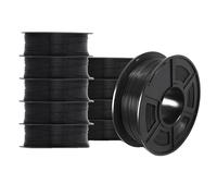SUNLU Filament 3D, diamètre 1,75 mm, tolérance +/- 0,02 mm, PETG noir 10 rouleaux