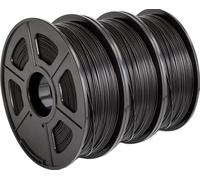 SUNLU Filament 3D, matériau PLA, diamètre 1,75 mm, 3 rouleaux par paquet, PETG-BK-3KG