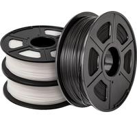 SUNLU Filament 3D, matériau PLA, diamètre 1,75 mm, 3 rouleaux par paquet, PLA-2WT-1BK