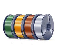 SUNLU Filament en soie pour imprimante 3D, filament PLA brillant de 1,75 mm, surface lisse et soyeuse, très facile à imprimer pour imprimantes 3D, précision dimensionnelle +/- 0,02 mm, argent soie +