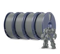 SUNLU Filament PLA+ 1.75mm 4KG Bundle, Filament PLA Plus pour Imprimante 3D, Précision +/- 0.02mm, 1KG/Spool, 4 Pack, 4x Gris
