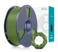 SUNLU Filament PLA+ 1.75mm, Filament PLA Plus pour Imprimante 3D, PLA+ Filament pour Impression 3D, Meilleure Ténacité et Résistance, Précision Dimensionnelle +/- 0.02mm, 1KG Vert Olive
