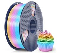 SUNLU Filament PLA en soie arc-en-ciel de 1,75 mm, filament 3D multicolore dégradé, filament brillant pour imprimante 3D, précision dimensionnelle +/-0,02 mm, bobine de 1 kg, soie arc-en-ciel 04