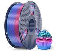 SUNLU Filament PLA en soie arc-en-ciel de 1,75 mm, filament 3D multicolore dégradé, filament brillant pour imprimante 3D, précision dimensionnelle +/-0,02 mm, bobine de 1 kg, soie arc-en-ciel 02