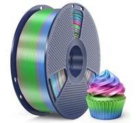 SUNLU Filament PLA en soie arc-en-ciel de 1,75 mm, filament 3D multicolore dégradé, filament brillant pour imprimante 3D, précision dimensionnelle +/-0,02 mm, bobine de 1 kg, soie arc-en-ciel 06