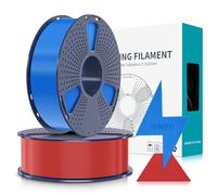 SUNLU Filament PLA Haute Vitesse1.75 mm, Filament PLA pour Imprimante 3D rapide, Conçu pour l'impression à Grande Vitesse, HS-PLA Filament, Précision Dimensionnelle +/- 0.02 mm, 2KG Bleu+rouge