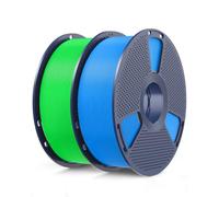 SUNLU Filament PLA phosphorescent - 1,75 mm - 2 kg - Tech bleu + vert futur | Glow Filament PLA pour imprimante 3D, effet brillant, bobine de 1 kg, précision dimensionnelle ± 0,02 mm