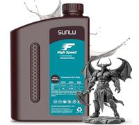 SUNLU High Speed 3D Printer Resin 2KG, Haute Fluidité et Faible Retrait, Résine 3D Standard Durcissant Aux UV 365-405nm Pour la Plupart des Imprimantes 3D LCD/DLP/SLA, 2000g.(Gris)