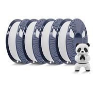 SUNLU Lot de 4 filaments multicolores PLA de 1,75 mm pour imprimante 3D, finition mate lisse, 1 kg au total, bobine de 0,25 kg, 4 paquets, blanc