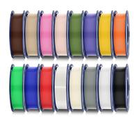 SUNLU Pack de 16 Couleurs Filament PLA Plus , Multicolore Filament PL pour imprimante 3D 1.75mm, Emballé sous vide Individuellement, 0.25kg/bobine, Total 4kg, 16 bobines