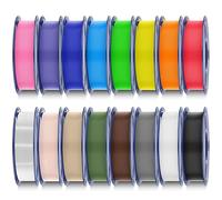SUNLU PLA Filament Imprimante 3D, 16 Couleurs pour Imprimante Filament 3D, Filament PLA 1,75±0.02mm, Emballé Sous Vide Individuel, 0,25KG/Bobine, 4KG Total.