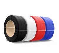 SUNLU PLA filament Recharge 1,75mm,filament PLA pour imprimante 3D compatible avec Bambu et SUNLU 3ème bobine réutilisable, 0,5 kg par bobine, lot de 4,（Noir+Blanc+Rouge+Bleu Klein）