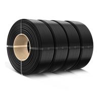 SUNLU PLA filament Recharge 1,75mm,filament PLA pour imprimante 3D compatible avec Bambu et SUNLU 3ème bobine réutilisable, 1 kg par bobine, lot de 4, 4 Noir