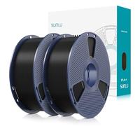 SUNLU PLA Plus Filament 1.75mm 2KG, Filament PL pour Imprimante 3D, Renforcé Dur et Résistant, Précision Dimensionnelle +/- 0.02mm (2x Noir)