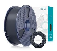 SUNLU PLA Plus Filament 1.75mm, Filament PL pour Imprimante 3D, Renforcé Dur et Résistant, Précision Dimensionnelle +/- 0.02mm, 1KG Noir Minuit