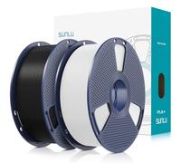 SUNLU PLA Plus Filament 1.75mm, Filament PL pour Imprimante 3D, Renforcé Dur et Résistant, Précision Dimensionnelle +/- 0.02mm, 1KG*2 Noir+Blanc