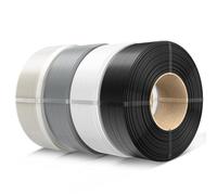 SUNLU Recharge de filament PETG pour imprimante 3D de 1,75 mm, convient pour bobines réutilisables SUNLU troisième génération, 1 kg par bobine, lot de 4, 4 couleurs, noir + blanc + gris + transparent