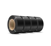 SUNLU Recharge de filament PLA+ 500 g - 1,75 mm - PLA Plus - Pour imprimante 3D - Noir - Pour bobines réutilisables - Compatible avec imprimante 3D Bambu Lab - 4 rouleaux de 500 g/rouleau - 2 kg total