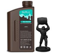 SUNLU Résine Lavable à l'Eau pour Imprimante 3D, 2kg 405nm UV Résine Photopolymère à Durcissement Rapide pour Imprimante 3D 4K 8K LCD DLP SLA, Pas d'Alcool Nécessaire, Haute Précision, 2000g Noir